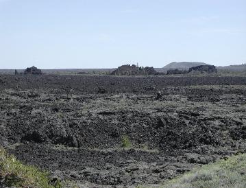 Craters of the Moon Rafted Block in Lava Field