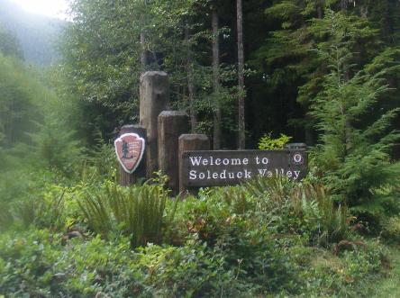 Sol Duc Valley Welcome Center Sign