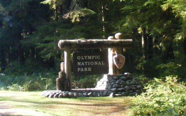 Olympic National Park Entrance Sign - Rialto Beach - Mora Campground