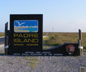 Padre Island Entrance Sign