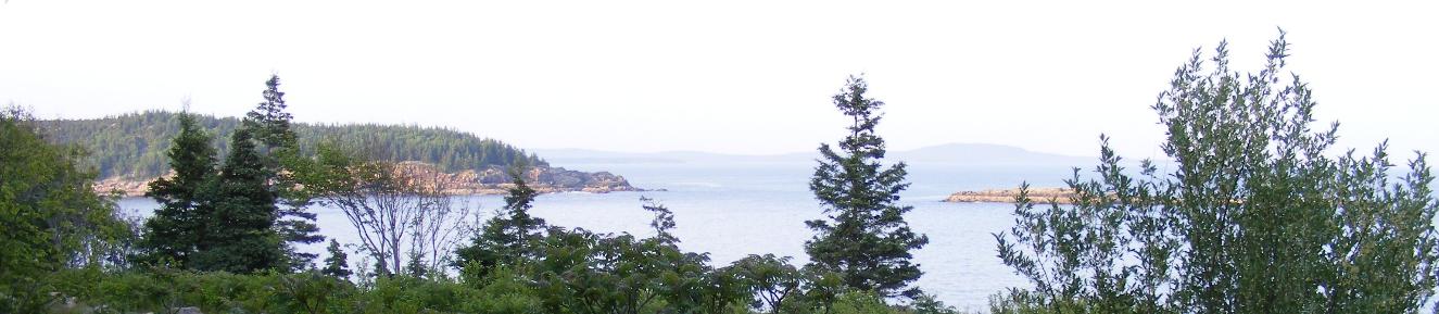 Senic View from Acadia National Park Loop Road near Thunder Hole