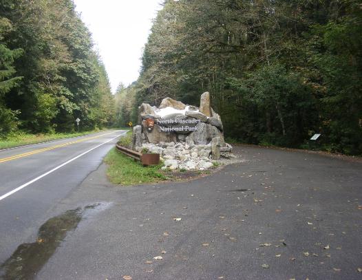 North Cascades Entrance Marker - West Entrance