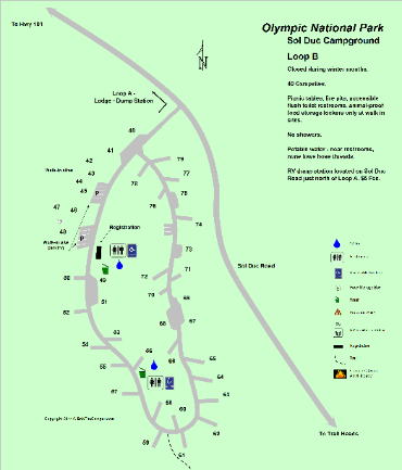 Sol Duc Campground Loop B Map - Olympic National Park